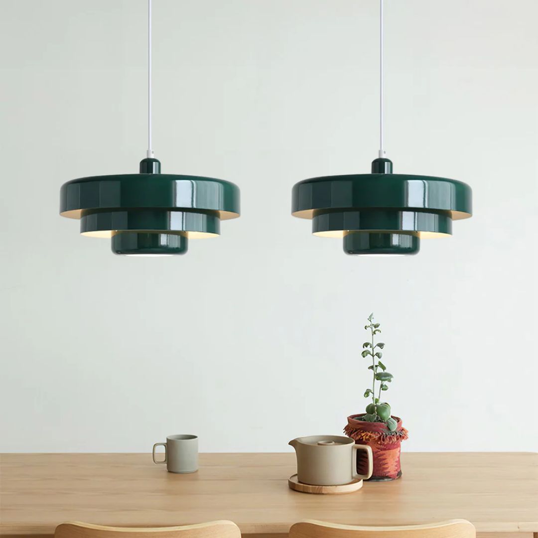 Pendant Light Laminated Metal Ø35.0 cm Adjustable Orange Dining Room Living Room Hanging Ceiling Lamp | Thomler