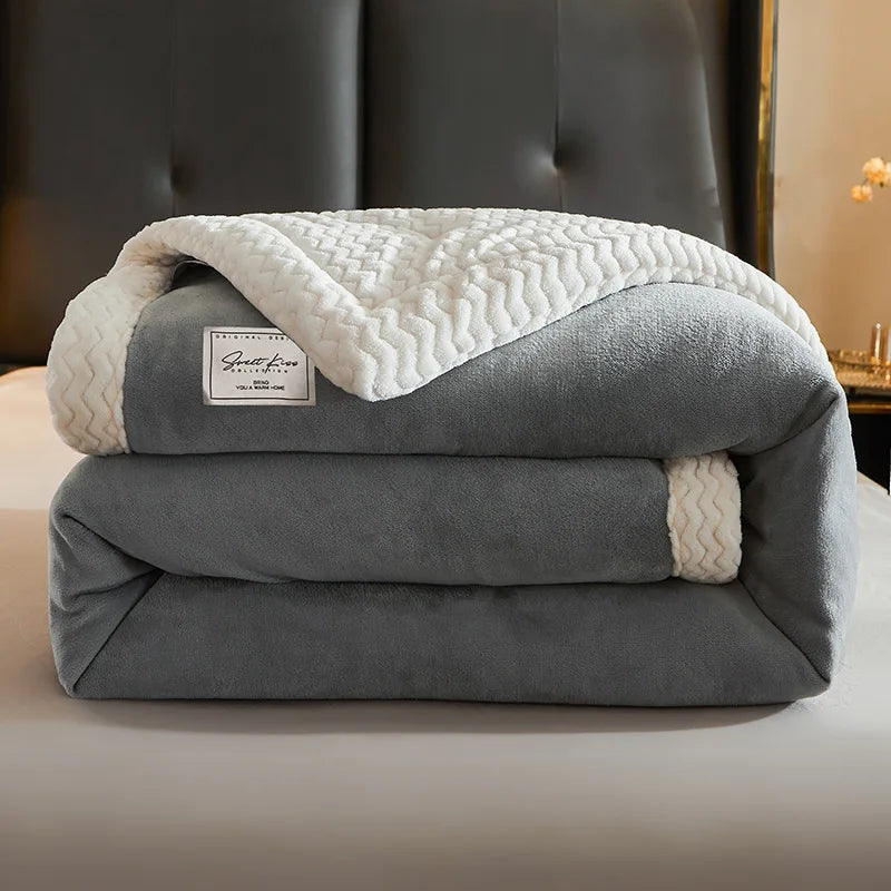 Plush Fleece Throw Blanket Queen Size Winter Warmth for Couch & Bed Indoor Outdoor Soft Polyester All-Season Comfort | Thomler