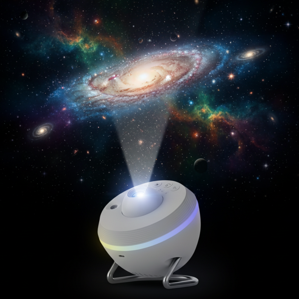 Galaxy Night Light Sphere with Swappable Scene Discs for Bedroom & Nursery | Thomler