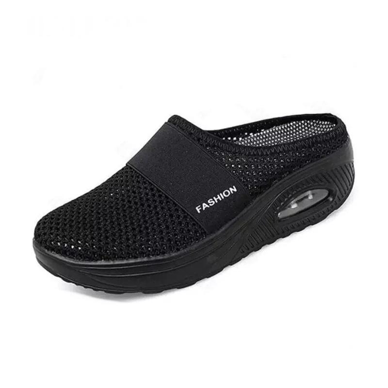 Cushioned Slip-On Sneakers with Arch Support for All-Day Walking Comfort Women's Breathable Mesh Athletic Shoes | Thomler