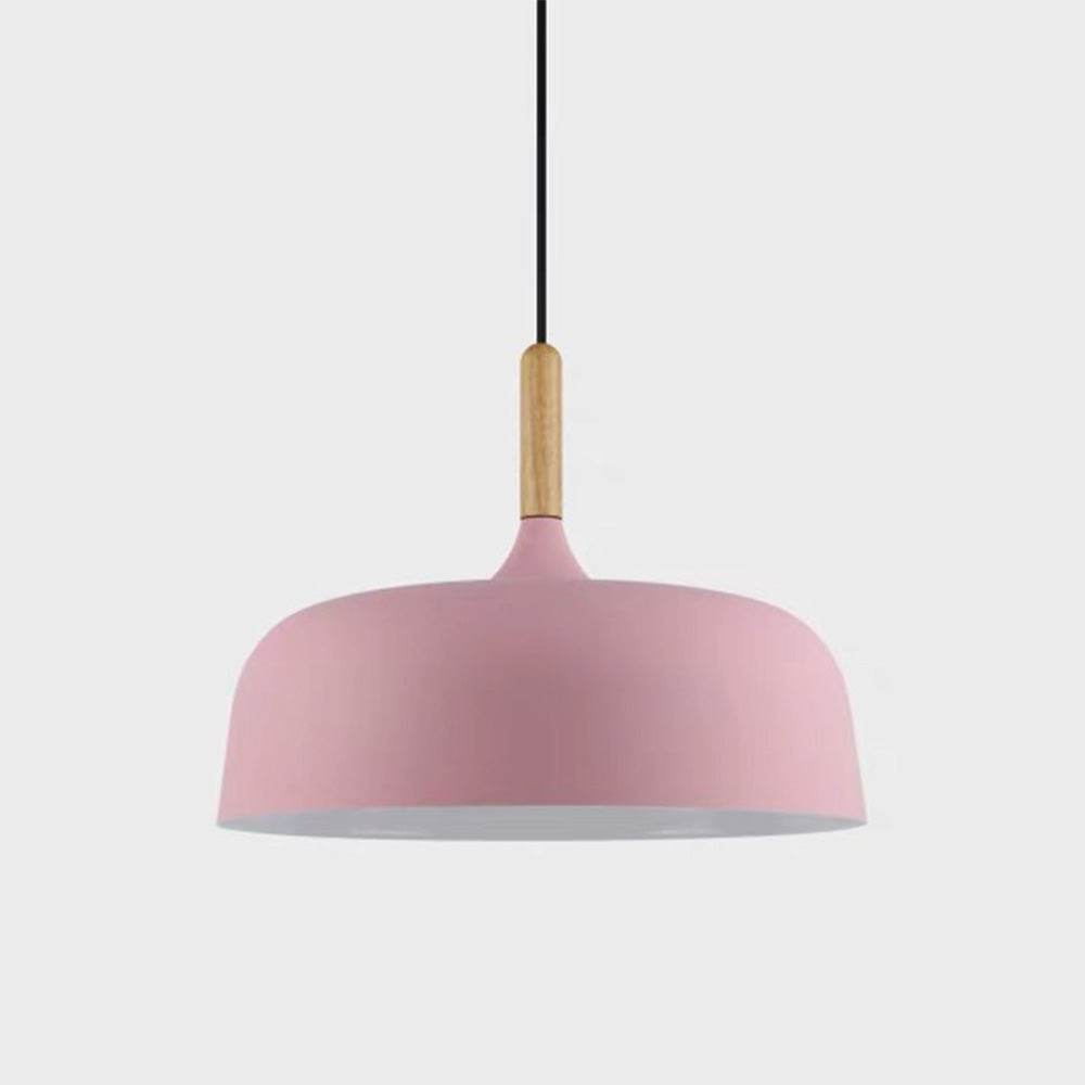 Pendant Light Aluminium Wood 32.0 cm Black Dining Table Kitchen Island Ceiling Lamp | Thomler