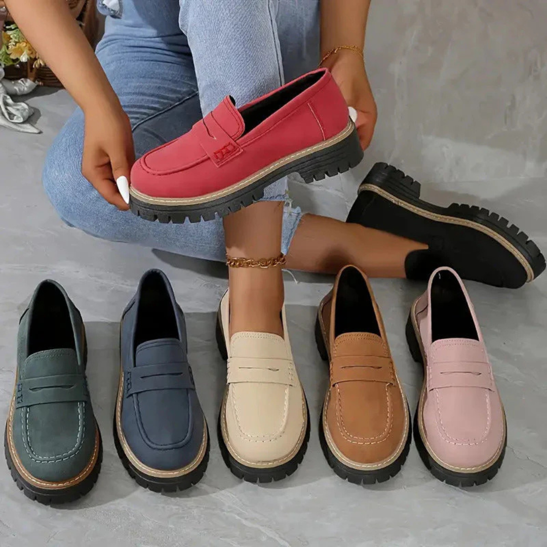 Cushioned Slip-On Shoes with Arch Support & Non-Slip Sole for All-Day Comfort – Women's & Men's Casual Loafers for Walking, Work, Travel | Thomler