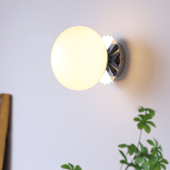 Wall Lamp Iron 7.1 in Modern Pink Beige White Bedside Living Room Bedroom Study LED E26 Light | Thomler