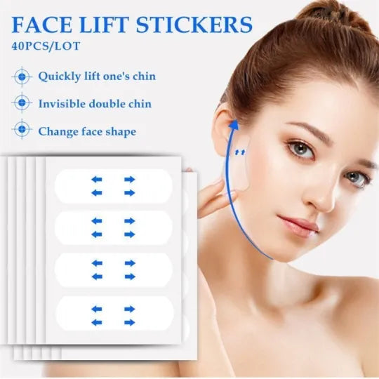 Transparent Facial Contouring Strips for Jawline & Cheek Definition – Discreet Skin Smoothing Adhesive Bands | Thomler