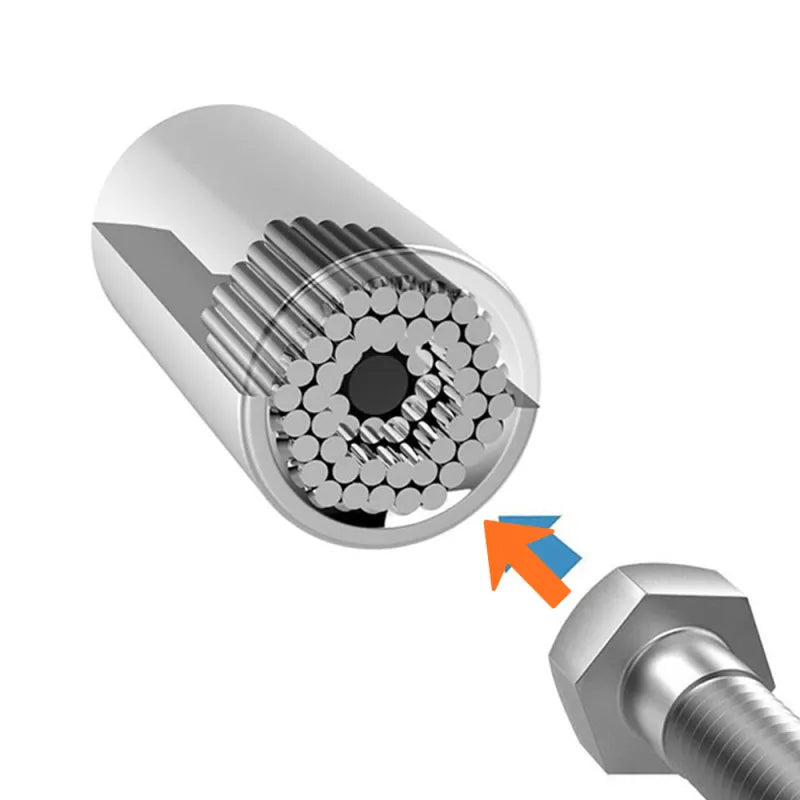 Self-Adjusting Multi-Grip Socket Tool for Bolts, Nuts & Fasteners in Metric & SAE Sizes | Fits 1/4 to 3/4 Inch Hardware | Thomler