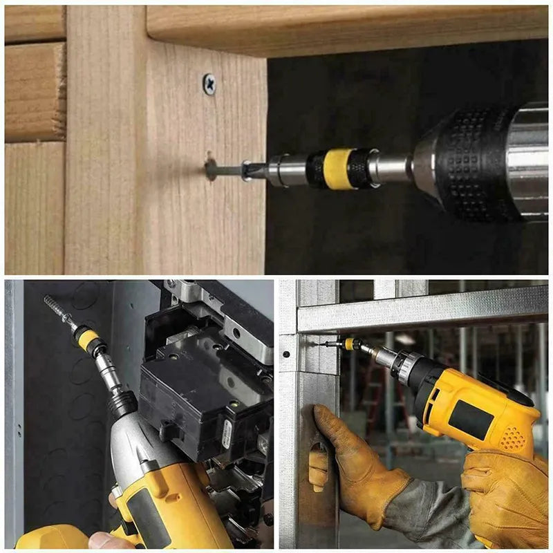 Flexible Drill Extension Attachment for Tight Spaces, Corners & Hard-to-Reach Areas - Adjustable Angle Adapter for Power Drills & Drivers - | Thomler