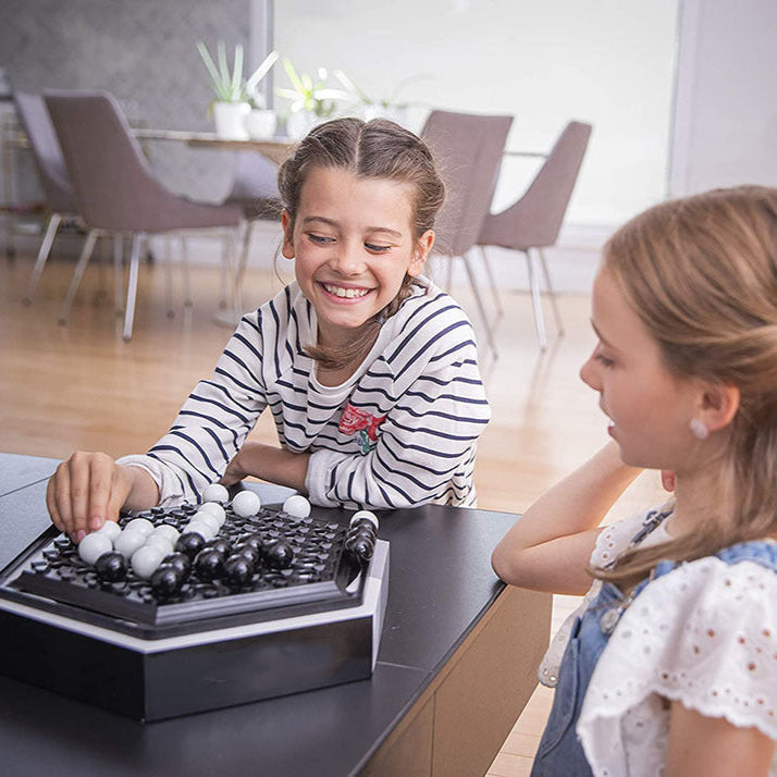 Two-Player Abstract Tactics Board Game with Marbles for Kids & Adults – Hexagonal Strategy Puzzle for Family Game Night & Logic Skill Buildi | Thomler