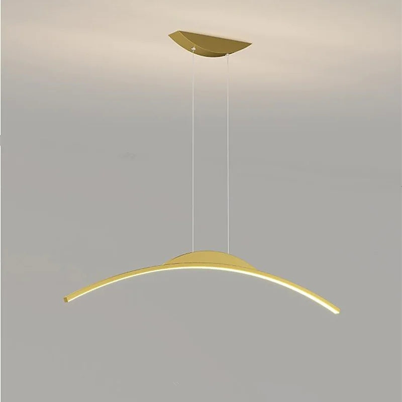 Arc Ceiling Light with Wireless Dimmer – Modern Overhead Fixture for Dining Rooms, Offices & Cafes | Thomler
