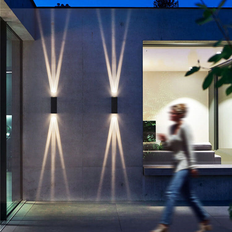 Outdoor Wall Light Aluminum 7.1 in 10W Black Patio Fence LED Hardwired Modern Fixture | Thomler