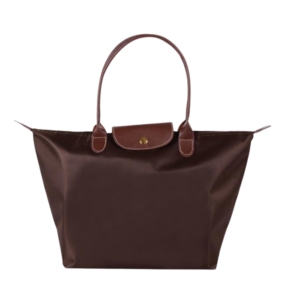 Water-Resistant Nylon Tote Bag with Leather Accents – Spacious Everyday Carry Purse for Work Travel Shopping | Thomler