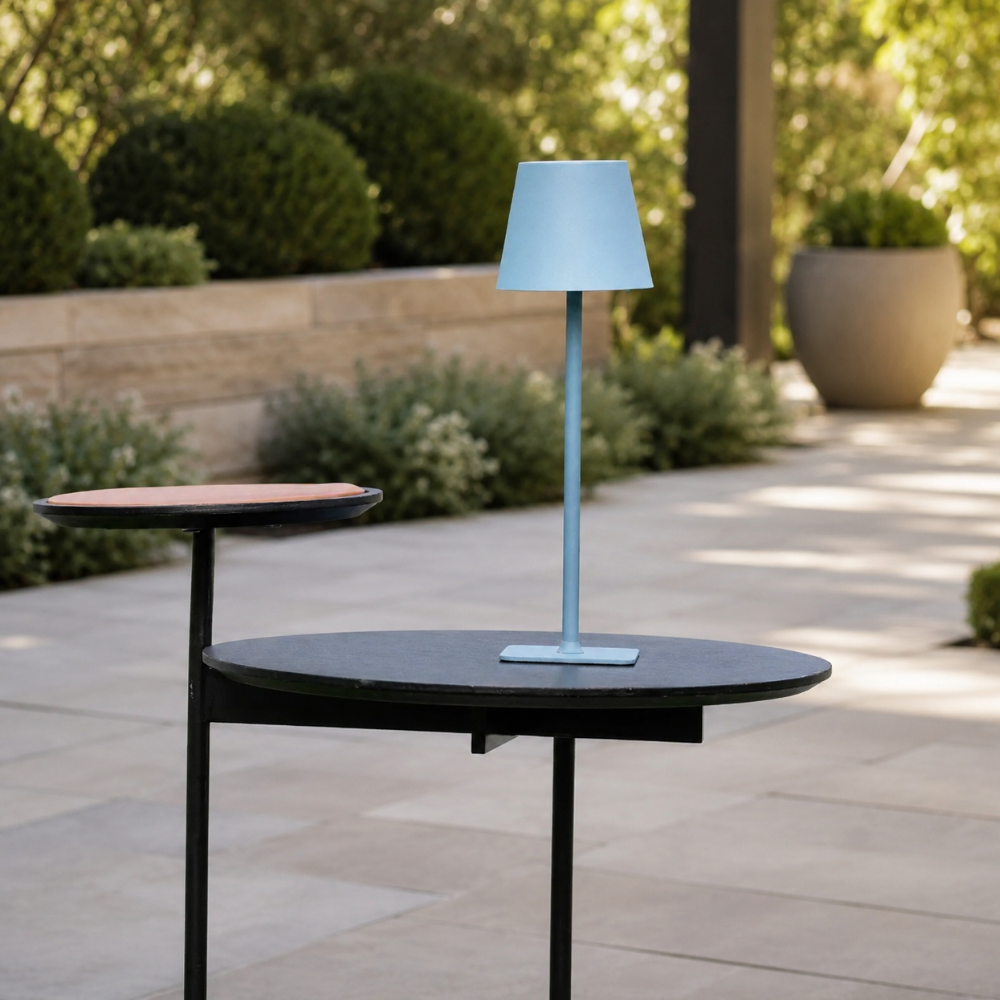 Cordless Touch Dimmable LED Metal Accent Lamp for Indoor & Patio Use – Rechargeable Portable Light | Thomler