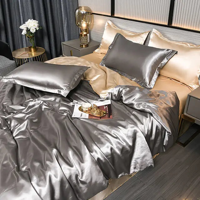 Satin Duvet Cover Set with Pillowcases Smooth Silky Bedding Full Queen King for Bedroom Decor Soft Luxury Comforter Cover Machine Washable | Thomler