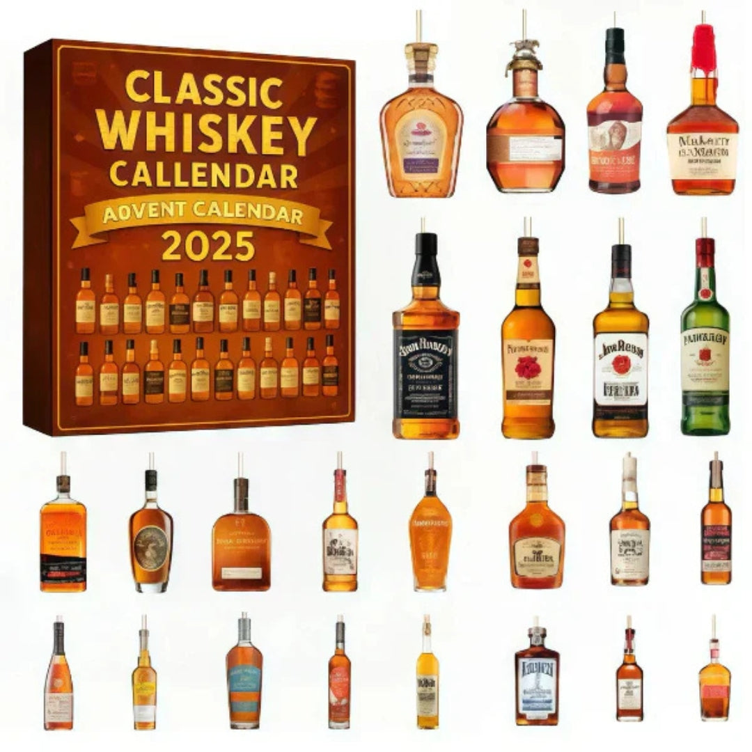 Holiday Spirit Sampler Set – 24 Ornamental Bottles for Daily December Tasting | Thomler