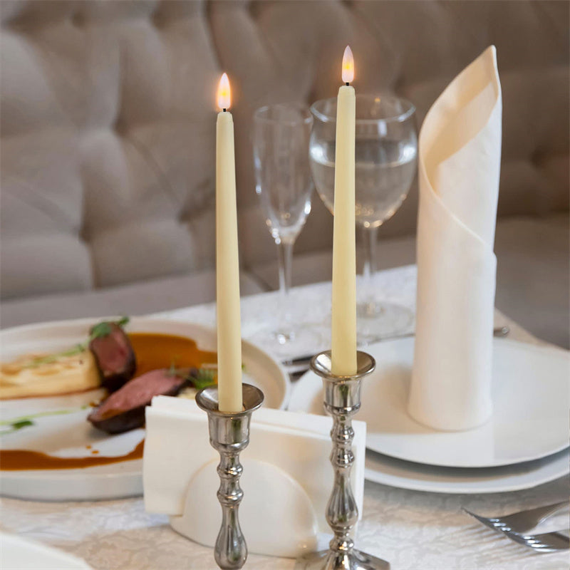 LED Candle Plastic 27.5 cm White Flameless Table Decoration Remote Controlled Dimmable Timer Light | Thomler