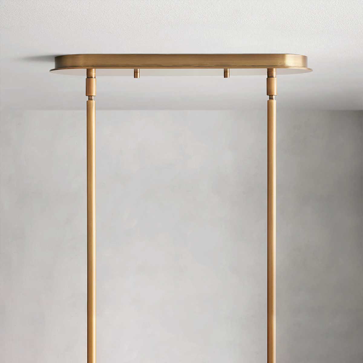 Industrial Pendant Light with Frosted Glass Tubes for Dining Room and Kitchen Island – Adjustable Drop Brass or Bronze – 4 or 5 Socket | Thomler