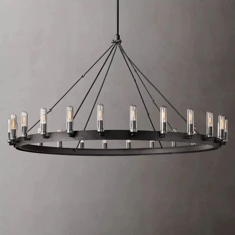 Spherical Industrial Chandelier with Edison-Style Bulbs for Dining Room, Restaurant & Large Living Spaces | Thomler