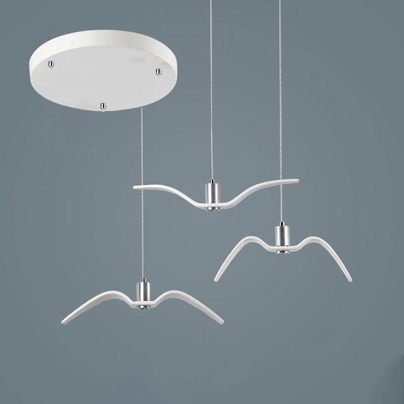 Pendant Light Resin LED 40.0 cm Black Dining Room Bird Ceiling Hanging Lamp Adjustable Cable Modern Scandinavian | Thomler