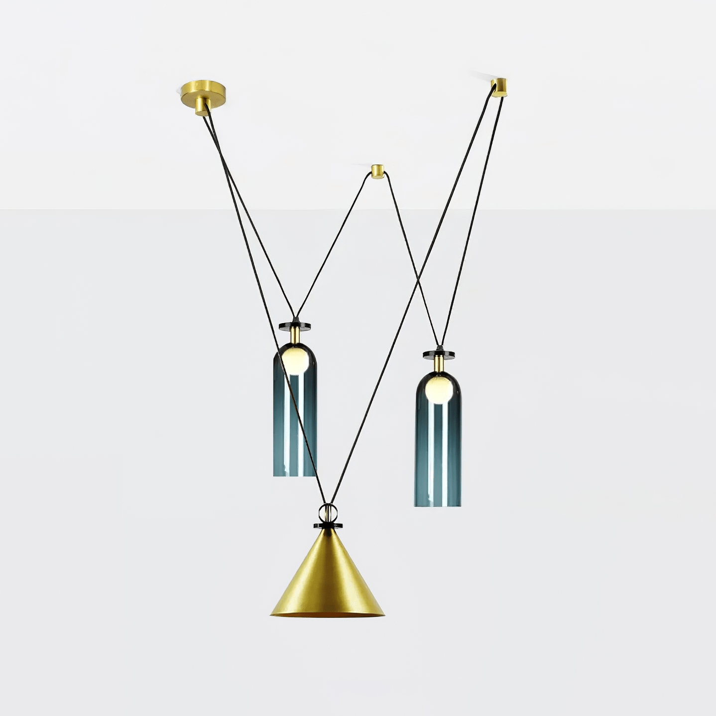 Metal Geometric Pendant Light 11.8 in Modular Ceiling Indoor Hanging Lamp | Thomler