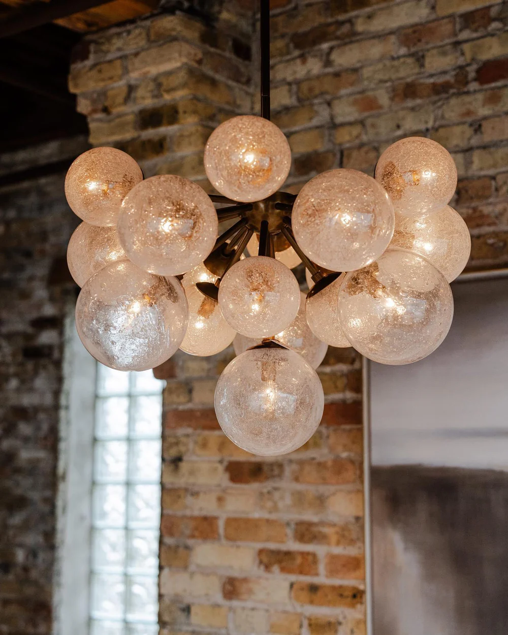 Bubble Glass Globe Chandelier Multi-Light Statement Fixture for Dining Room Living Room Foyer Hanging Ceiling Light Modern Farmhouse | Thomler