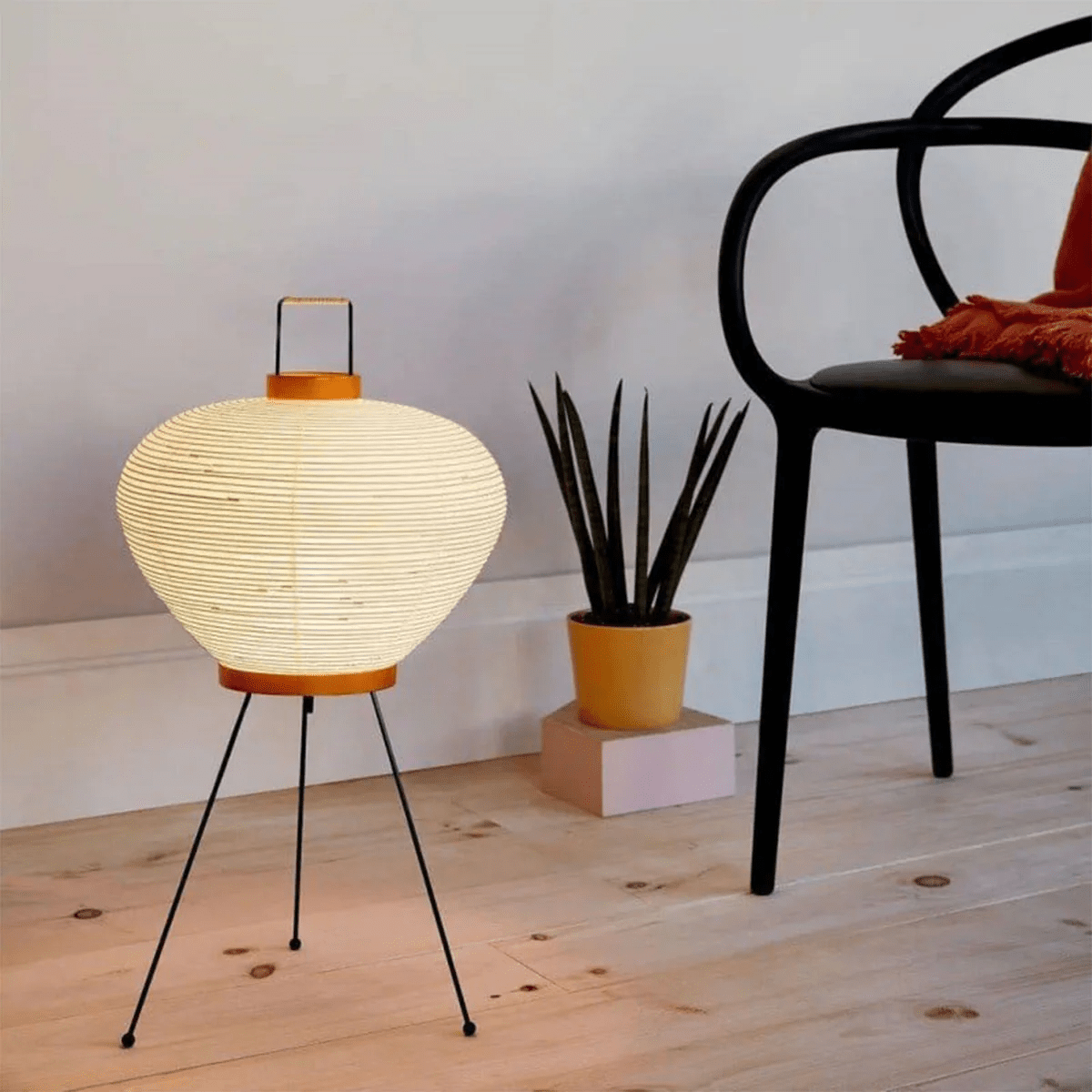 Table Lamp Rice Paper 16.9 in Indoor LED Bedroom Desk Nightstand Light | Thomler