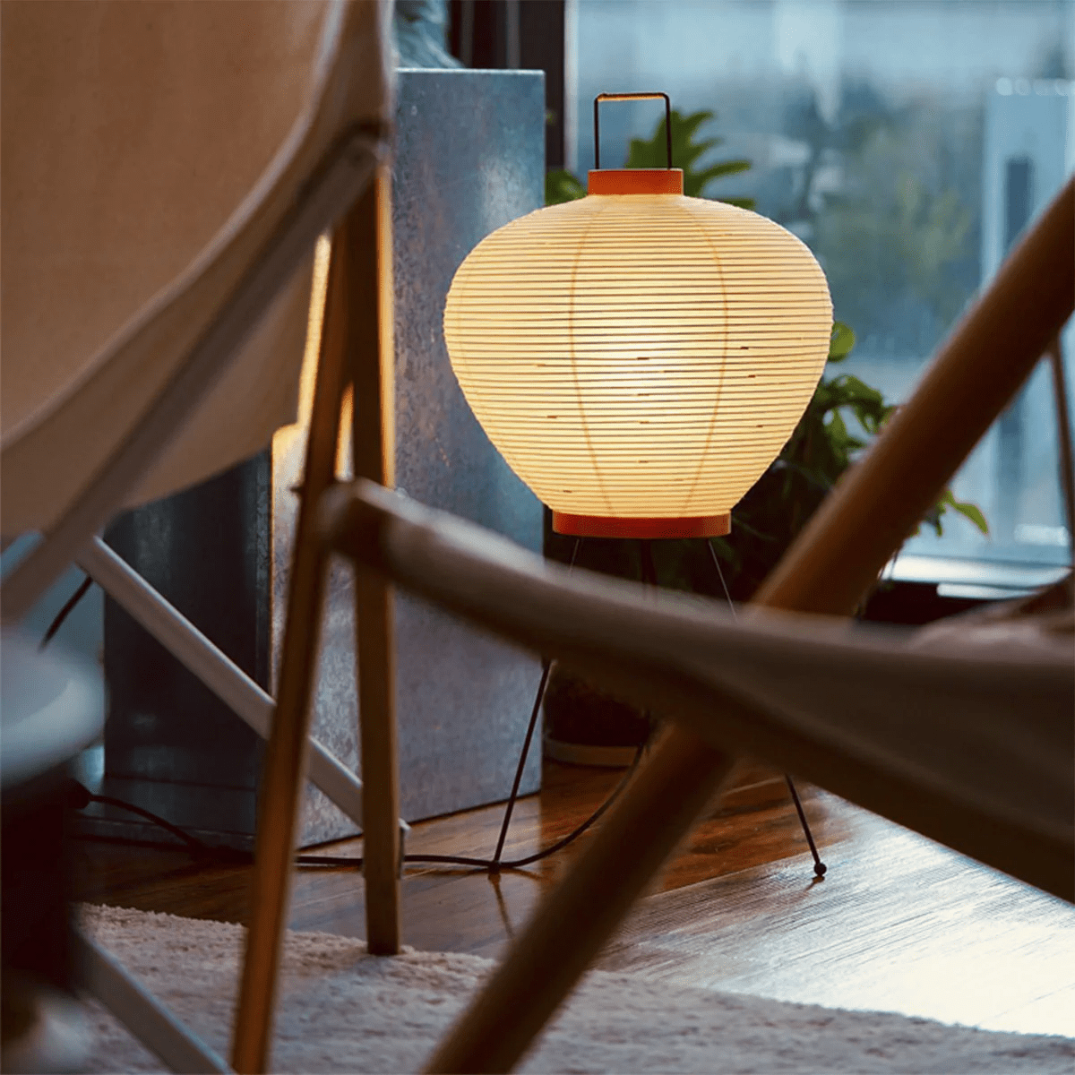 Table Lamp Rice Paper 16.9 in Indoor LED Bedroom Desk Nightstand Light | Thomler