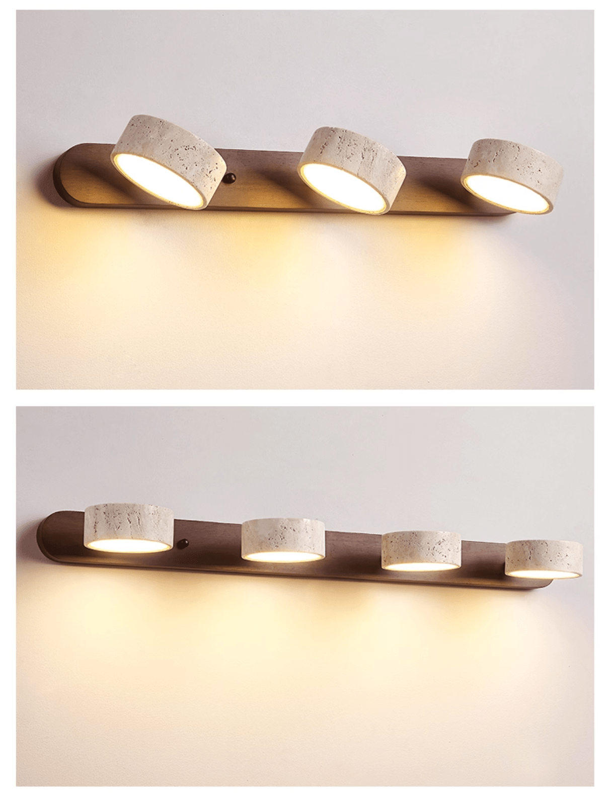 Travertine Duo Wall Light 12.6 in Yellow Stone 2-Lights Bedroom Hallway Living Room Decorative Lighting | Thomler