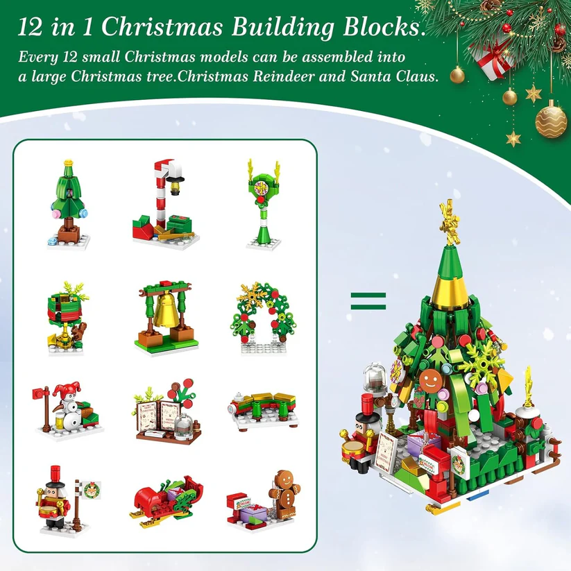 24-Day Construction Block Advent Calendar – Daily Holiday Building Fun for Kids & Families | Thomler