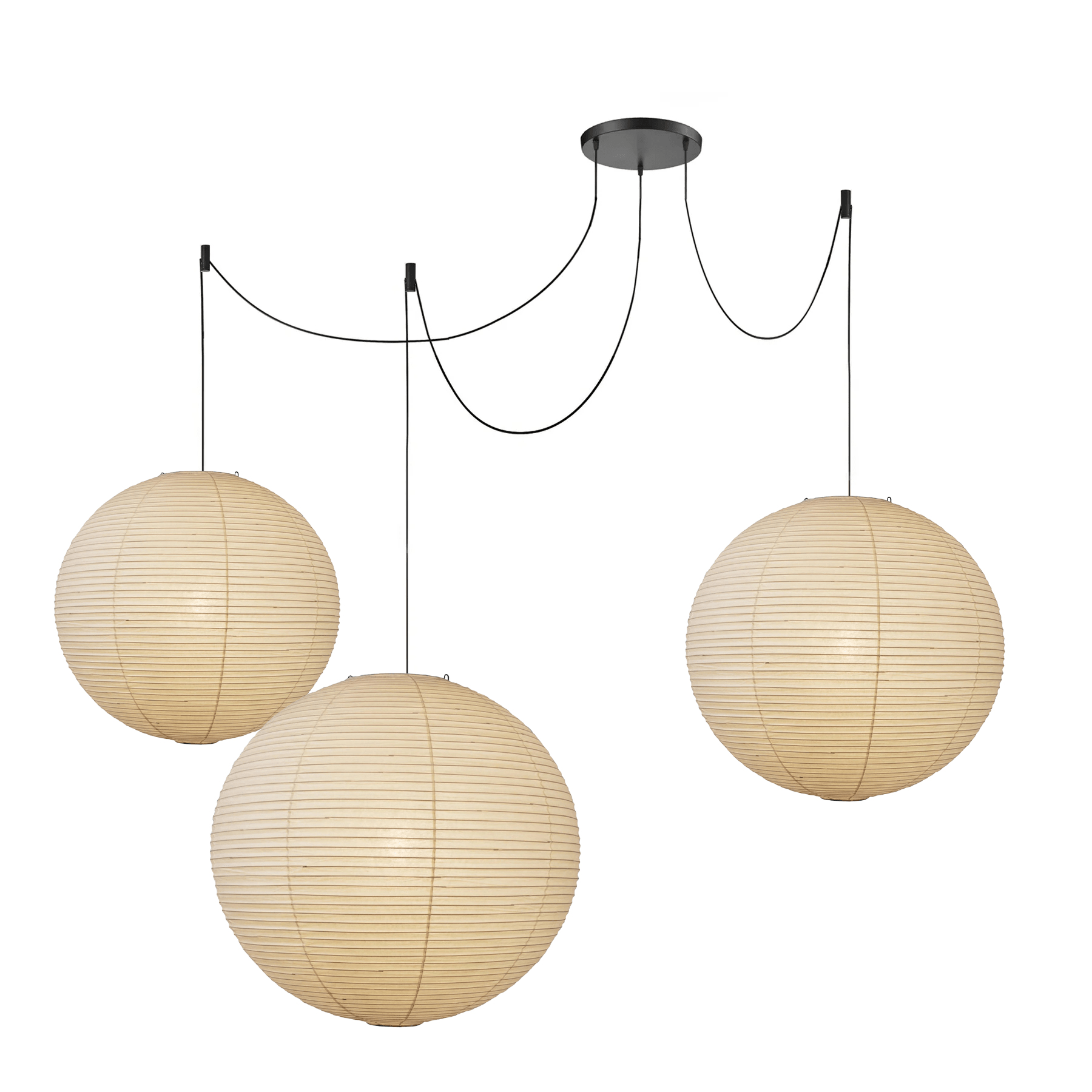 Pendant Lamp Mulberry Paper 15.7 in Adjustable Indoor Ceiling Lighting Modern Dining Room Kitchen Island Hanging Light | Thomler