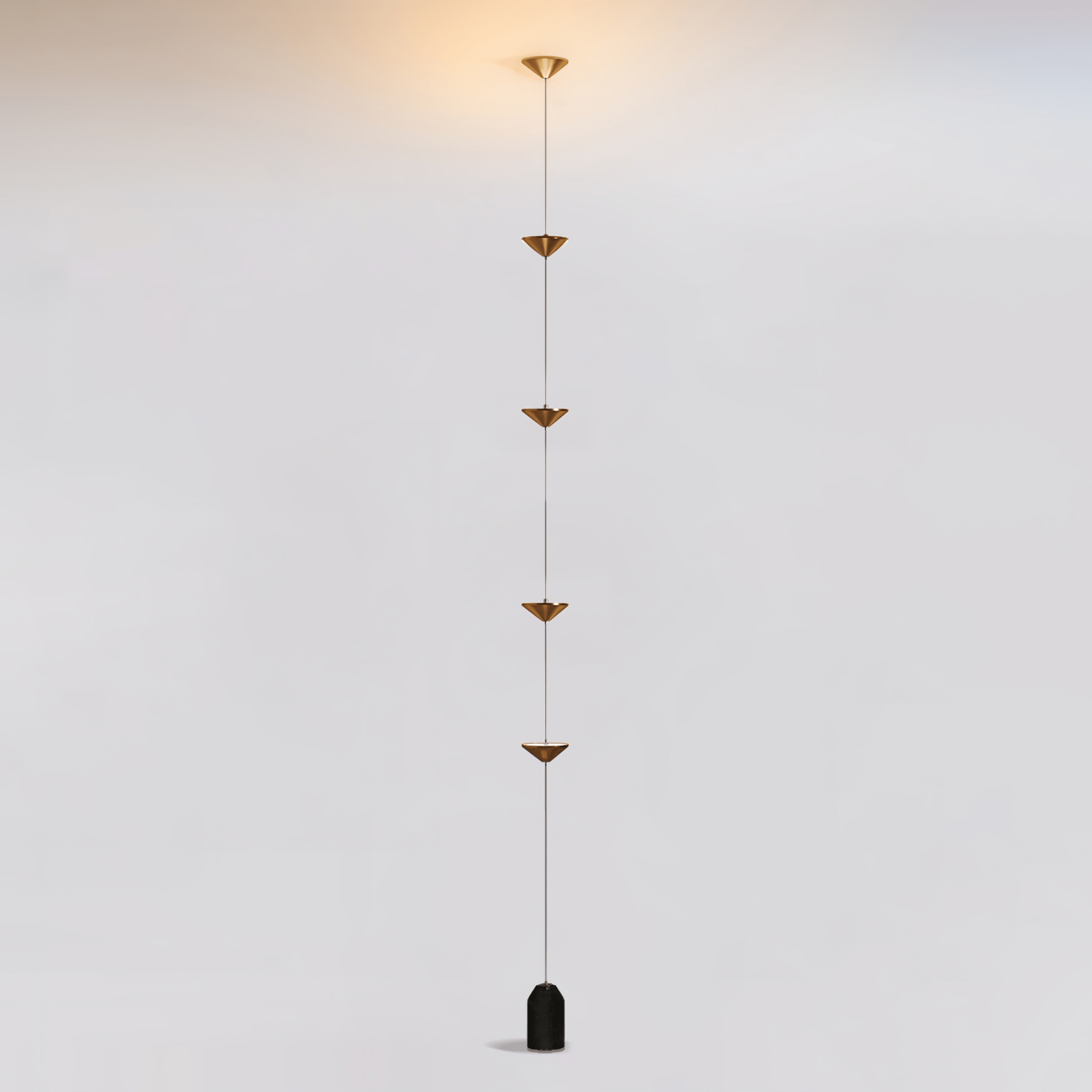Minimalist Pull Cable Floor Lamp 137.8 in LED Marble Base Indoor Ambient Lighting | Thomler