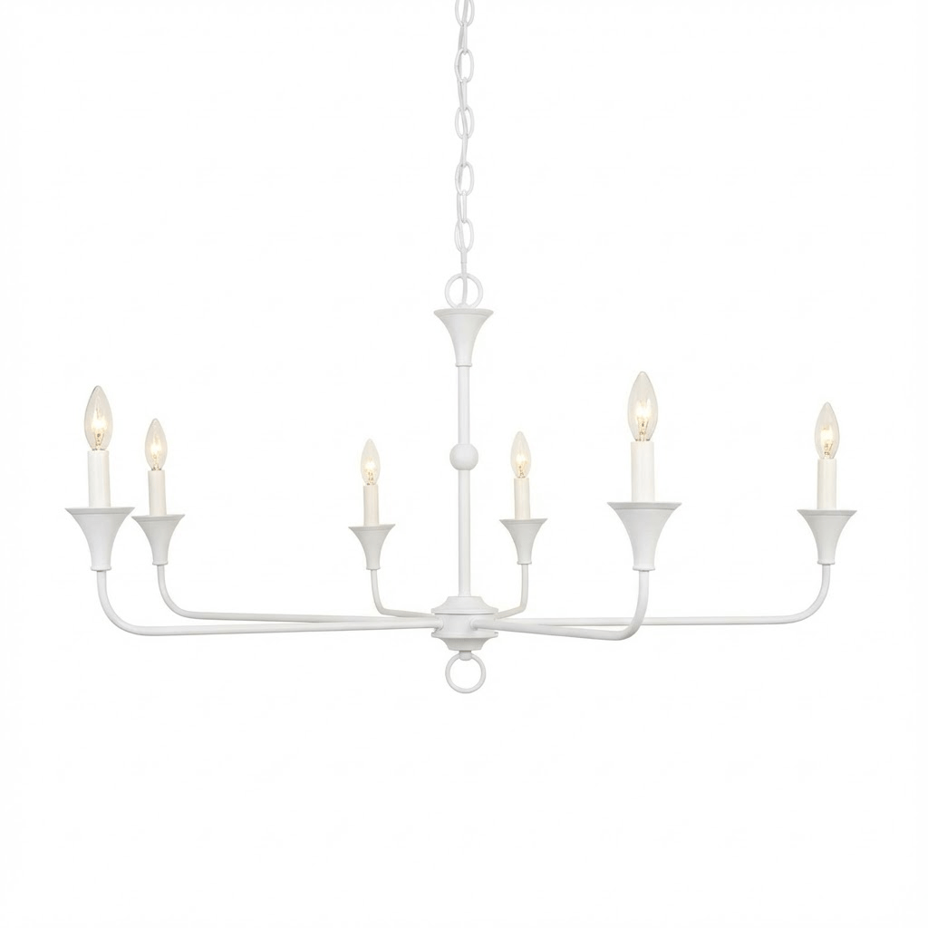 Pendant Light Brass Metal 91.0 cm Dining Room Candle Style Ceiling Chandelier Adjustable Chain E14 Hanging Fixture | Thomler