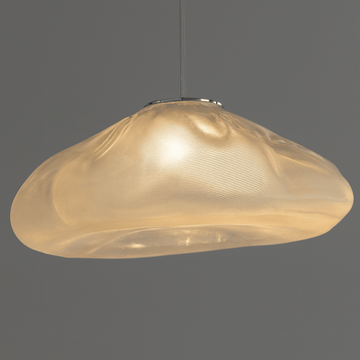 Handblown Sculptural Pendant in Warm Glass Finish for Dining Room Kitchen Island Loft Apartment | Thomler