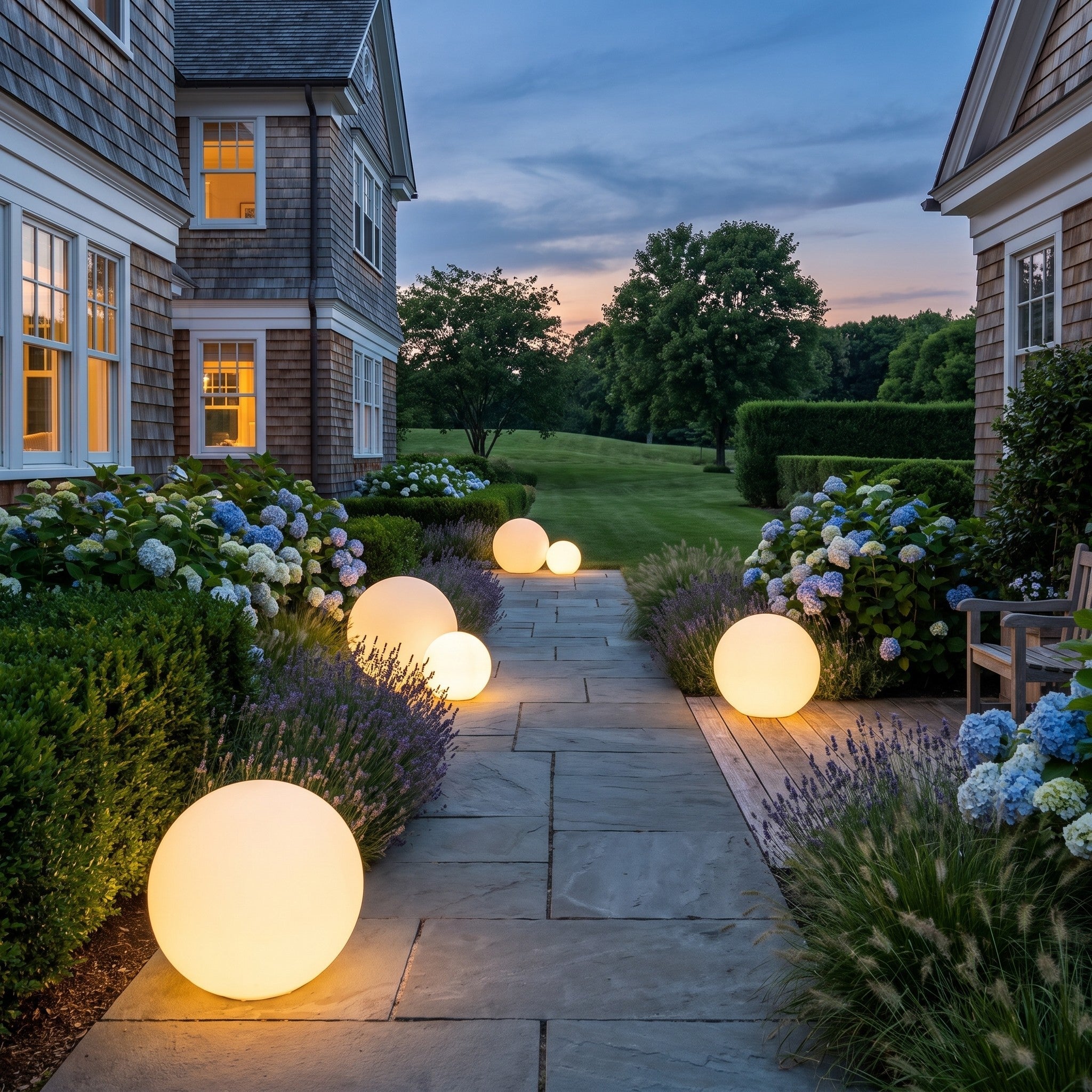 Portable LED Orb Lamp with Remote Control 4-Color Modes 10-20 in Rechargeable Cordless Sphere Light for Living Room Bedroom Bedside Nightsta | Thomler
