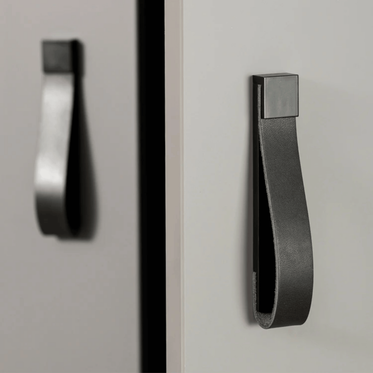 Zinc Alloy Cabinet Pulls with Genuine Cowhide Leather Accent – Modern Hardware for Kitchen Cabinets, Dresser Drawers & Furniture | Thomler