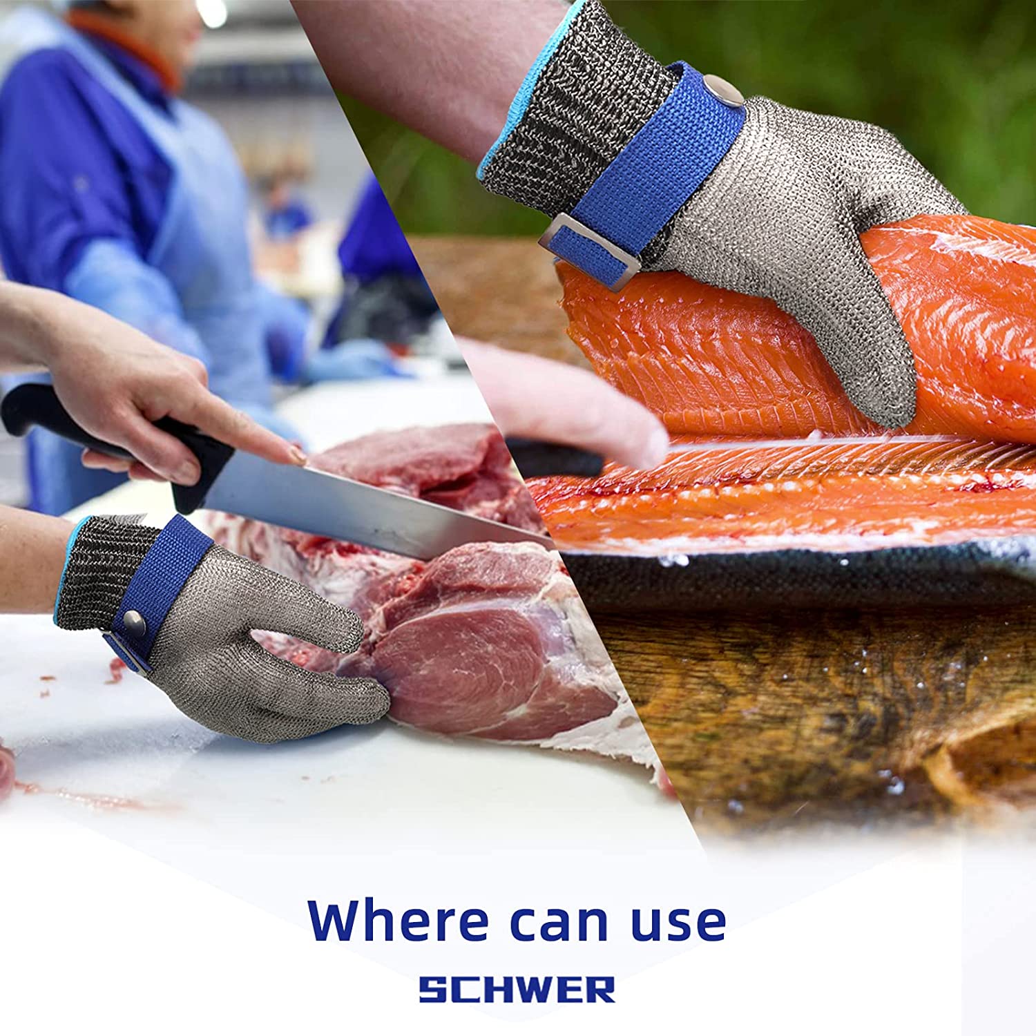 Cut-Resistant Stainless Steel Mesh Safety Glove for Kitchen, Oyster Shucking, Fishing & Food Prep | Thomler