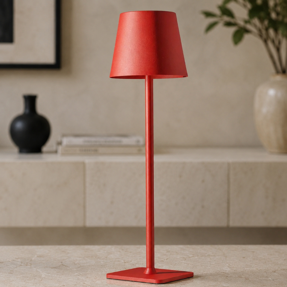 Cordless Touch Dimmable LED Metal Accent Lamp for Indoor & Patio Use – Rechargeable Portable Light | Thomler