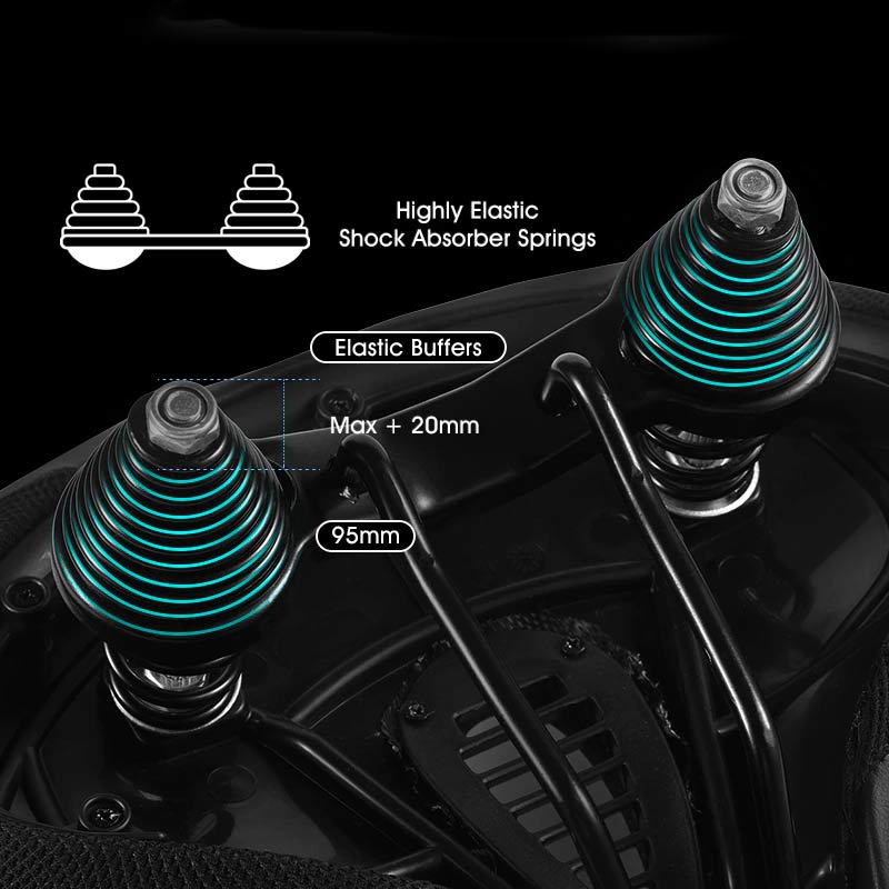 Wide Padded Bike Seat with Ergonomic Cutout Design for Comfort on Long Rides | Perfect for Cruiser, Mountain & Road Bicycles | Thomler