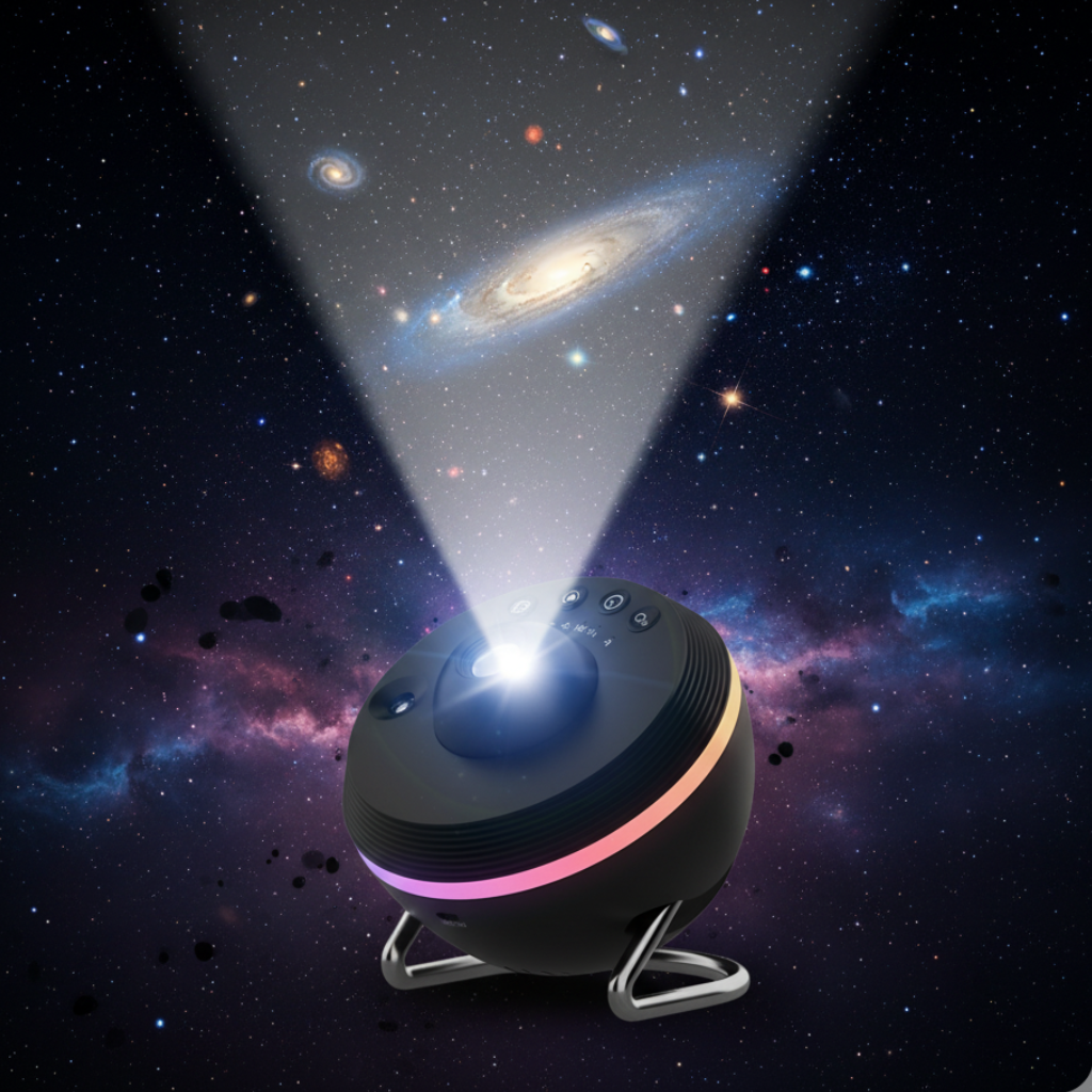 Galaxy Night Light Sphere with Swappable Scene Discs for Bedroom & Nursery | Thomler
