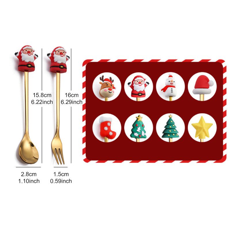 Holiday Flatware Set – Festive Spoons & Forks with Christmas Charm for Elegant Dining & Table Decor | Thomler