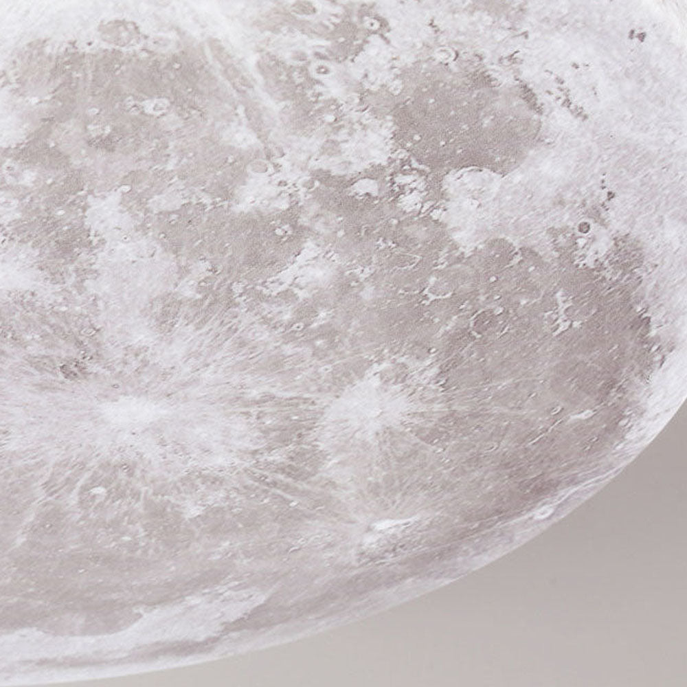 Ceiling Lamp Wood Acrylic 48.0 cm Moon Design Bedroom Living Room Flush Mount Ambient LED Light | Thomler