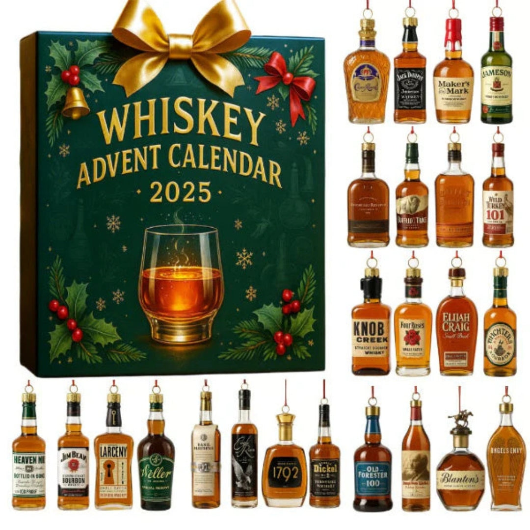 Holiday Spirit Sampler Set – 24 Ornamental Bottles for Daily December Tasting | Thomler