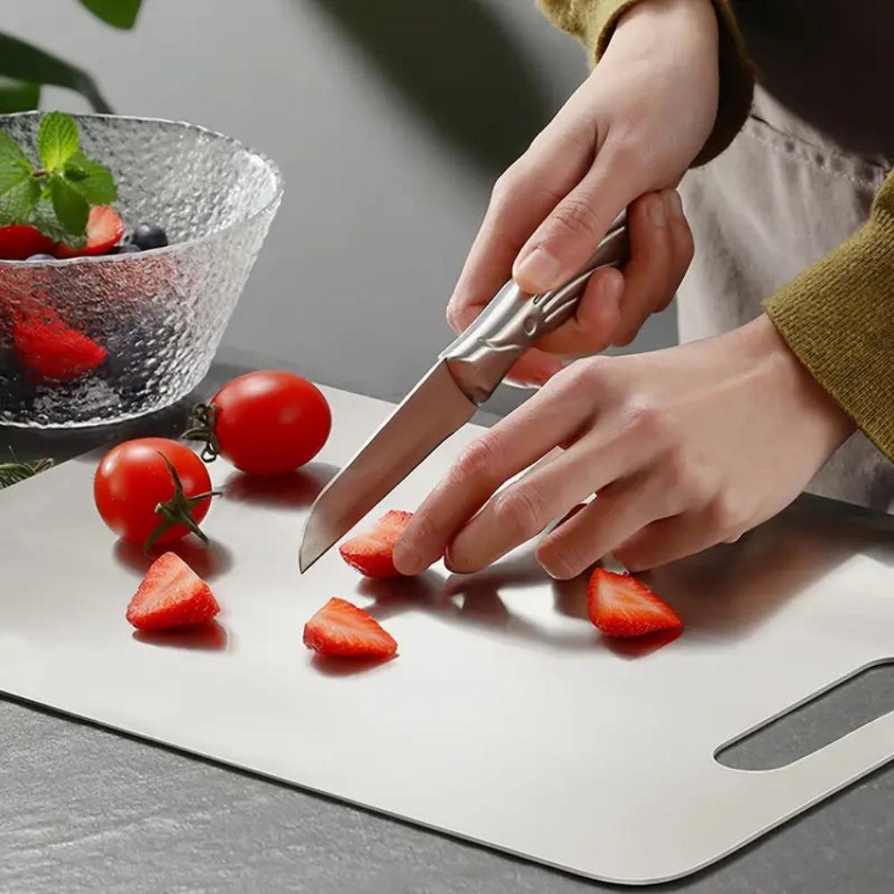 Stainless Steel Cutting Board for Kitchen – Antibacterial Non-Porous Food Prep Surface – Dishwasher Safe | Thomler