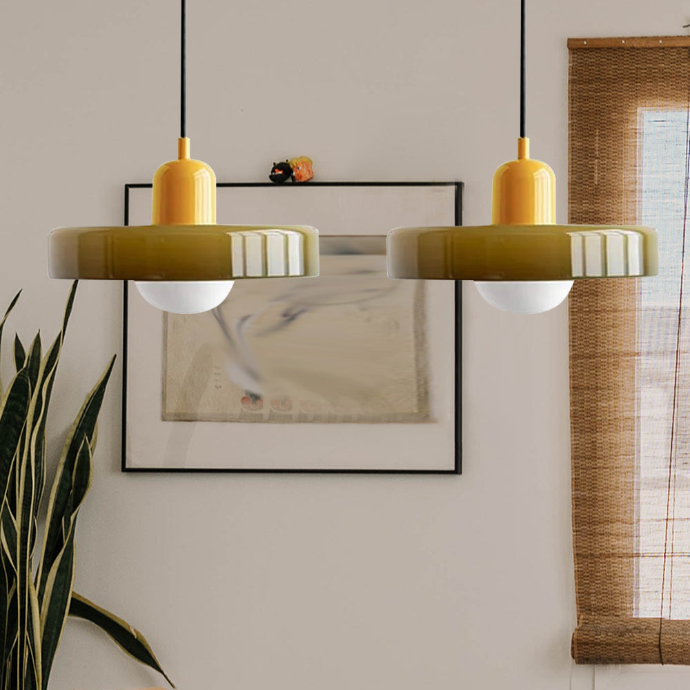 Pendant Light Glass Double Shade G9 35.0 cm Dining Room Kitchen Island Ceiling Fixture Modern Hanging Lamp | Thomler