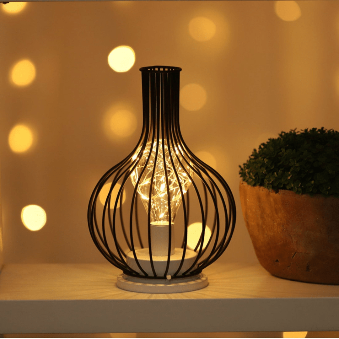 Table Lamp Steel Wireless LED Ambient Lighting Dining Table Bedside Lamp Modern Decorative Light | Thomler