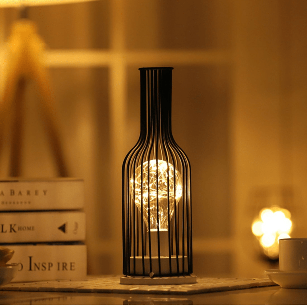 Table Lamp Steel Wireless LED Ambient Lighting Dining Table Bedside Lamp Modern Decorative Light | Thomler