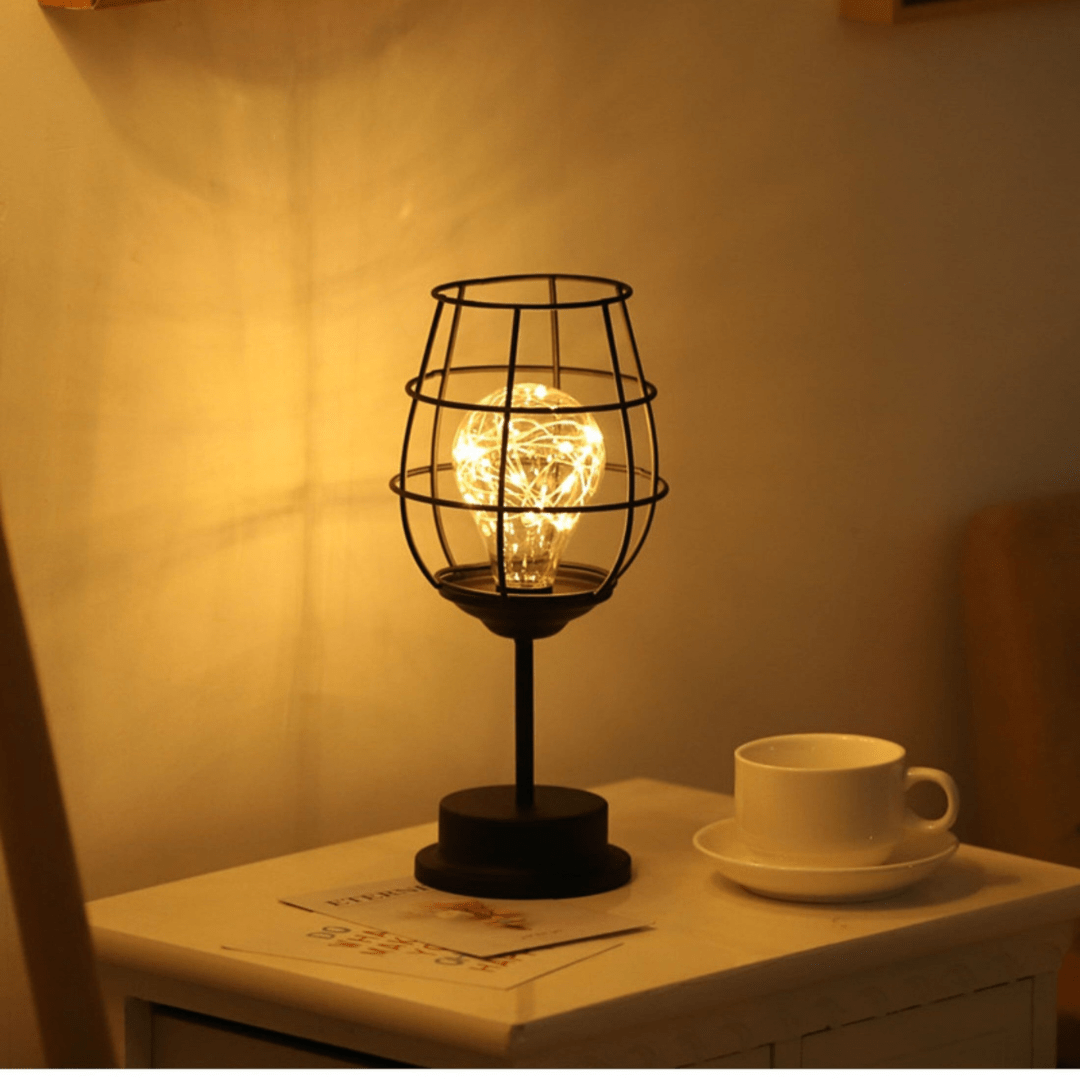 Table Lamp Steel Wireless LED Ambient Lighting Dining Table Bedside Lamp Modern Decorative Light | Thomler