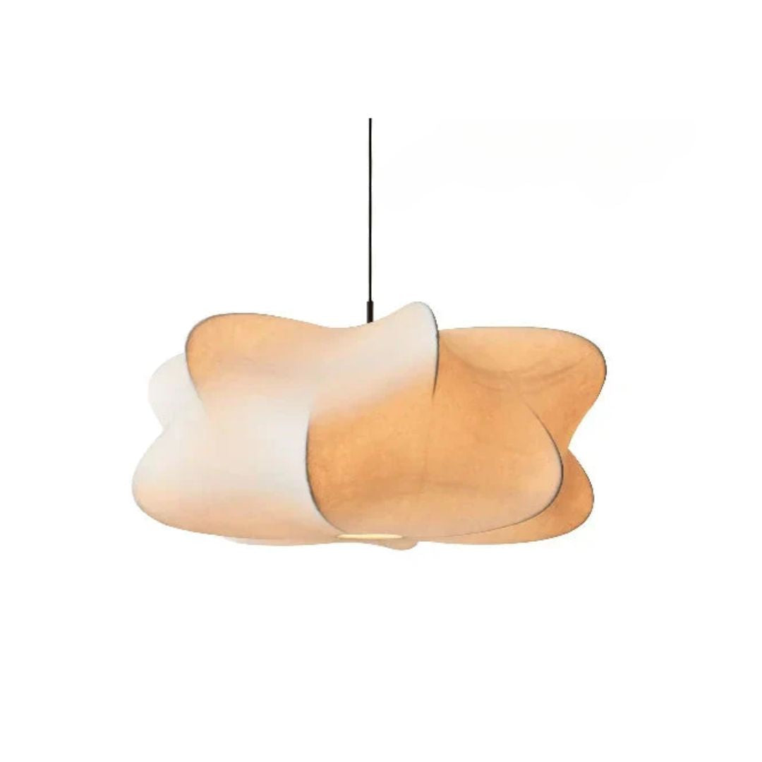 Pendant Light Silk Metal 30.0 cm Beige Soft Dining Room Living Room Hanging Lamp | Thomler