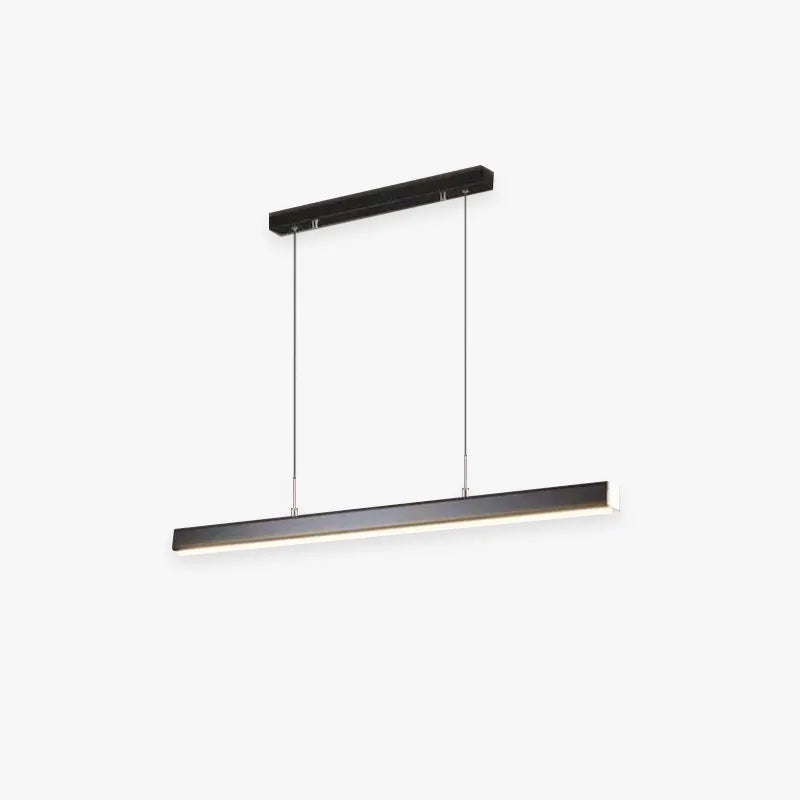 Sleek Overhead LED Bar Light Metal Frame Acrylic Diffuser Adjustable Height Dining Room Kitchen Island | Thomler