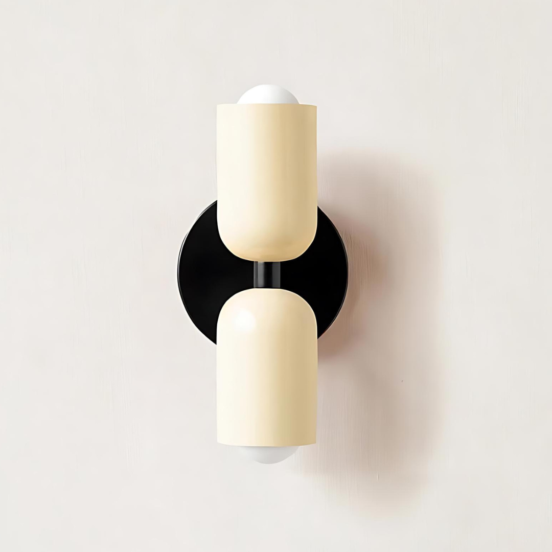 Wall Lamp Metal 12.0 cm (4.7") Cream Bedroom Hallway Warm White E27 Double Light Indoor Accent Lighting | Thomler