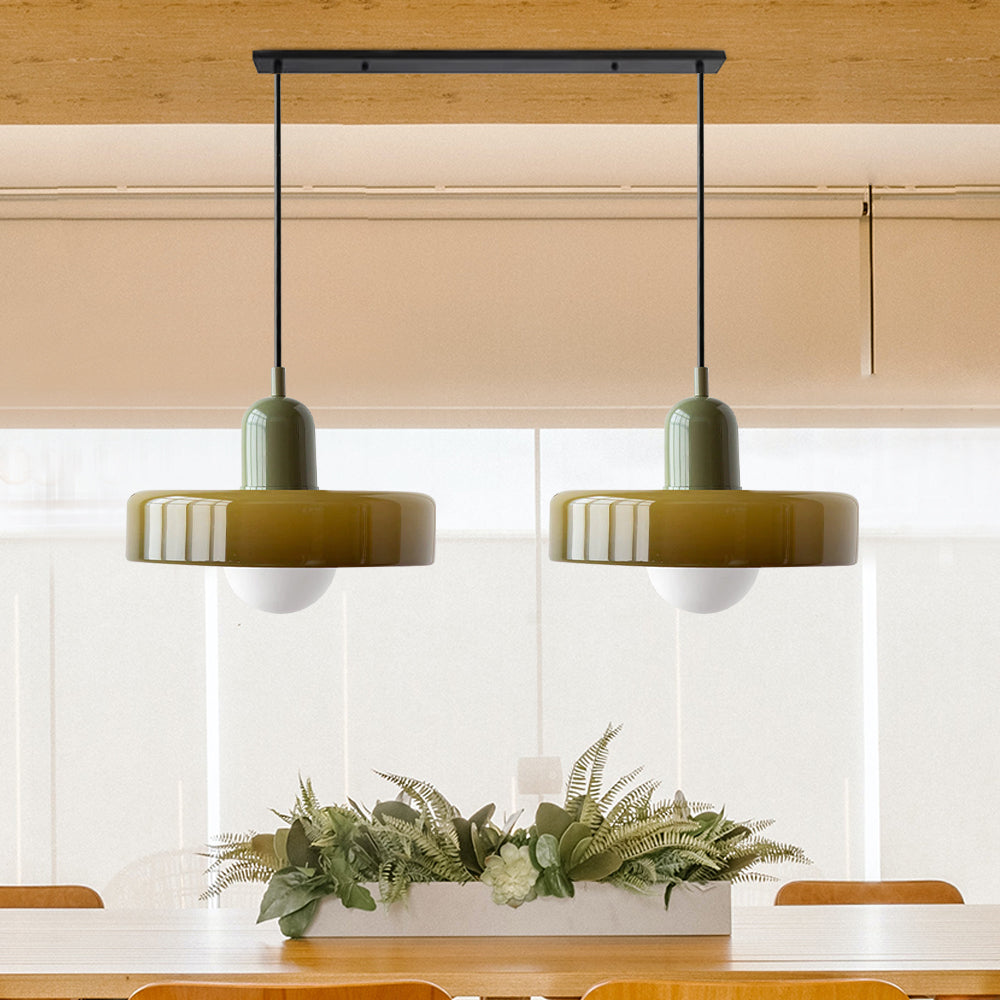 Pendant Light Glass Double Shade G9 35.0 cm Dining Room Kitchen Island Ceiling Fixture Modern Hanging Lamp | Thomler