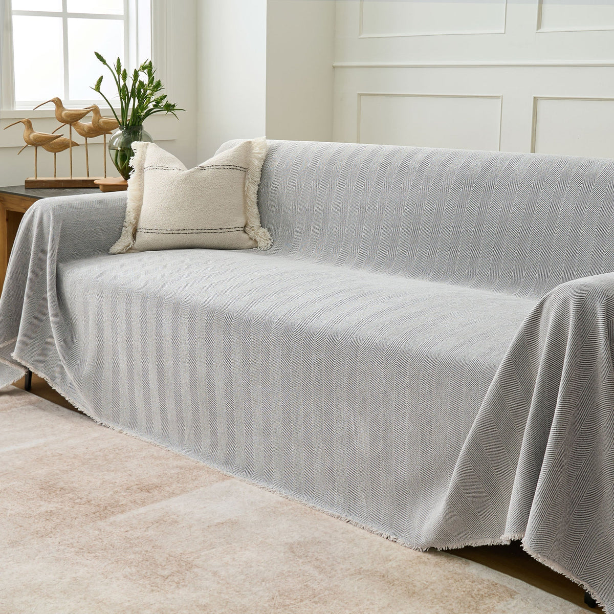 Textured Furniture Throw Blanket for Couches – Scratch-Resistant & Machine Washable | Thomler